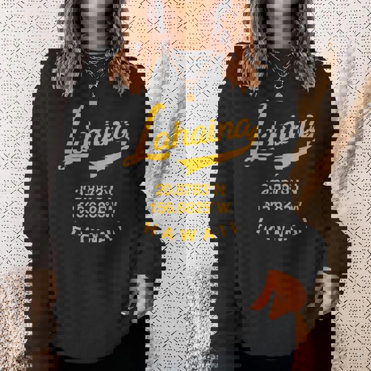 マウイ ラハイナ ハワイ レトロ ハワイアン スウェットシャツ 彼女への贈り物