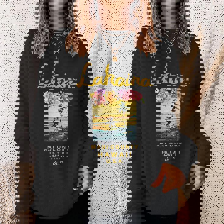 マウイ ラハイナ ハワイ ヴィンテージ ハワイアン スウェットシャツ 彼女への贈り物