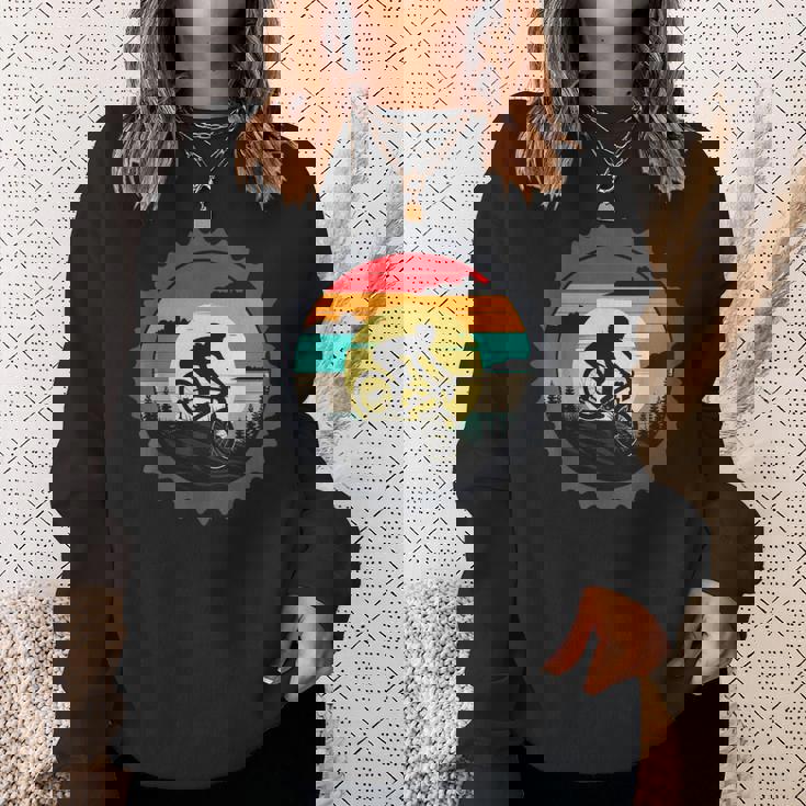 マウンテンバイク サイクリング レトロ ヴィンテージ Mtb 自転車ライダー スウェットシャツ 彼女への贈り物