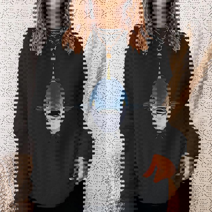 マグロフィッシュ アニマルヘッド キュートなまぐろ 恋人 レディース メンズ スウェットシャツ 彼女への贈り物