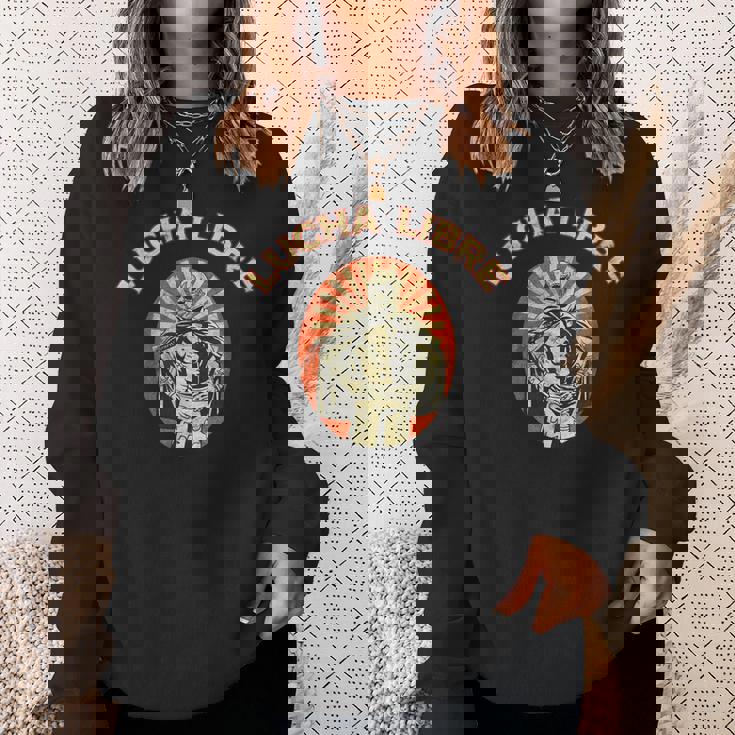 マスクに入ったレスラー ルチャリブレ メキシコレスリング スウェットシャツ 彼女への贈り物