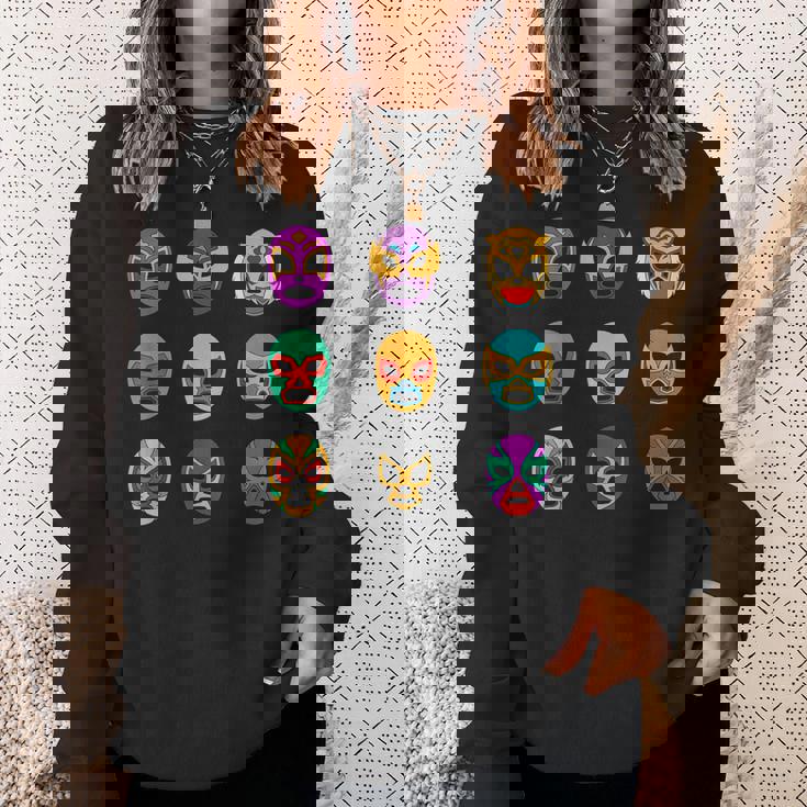 マスク・オブ・レジェンド レトロ・ルチャ・リブレ スウェットシャツ 彼女への贈り物