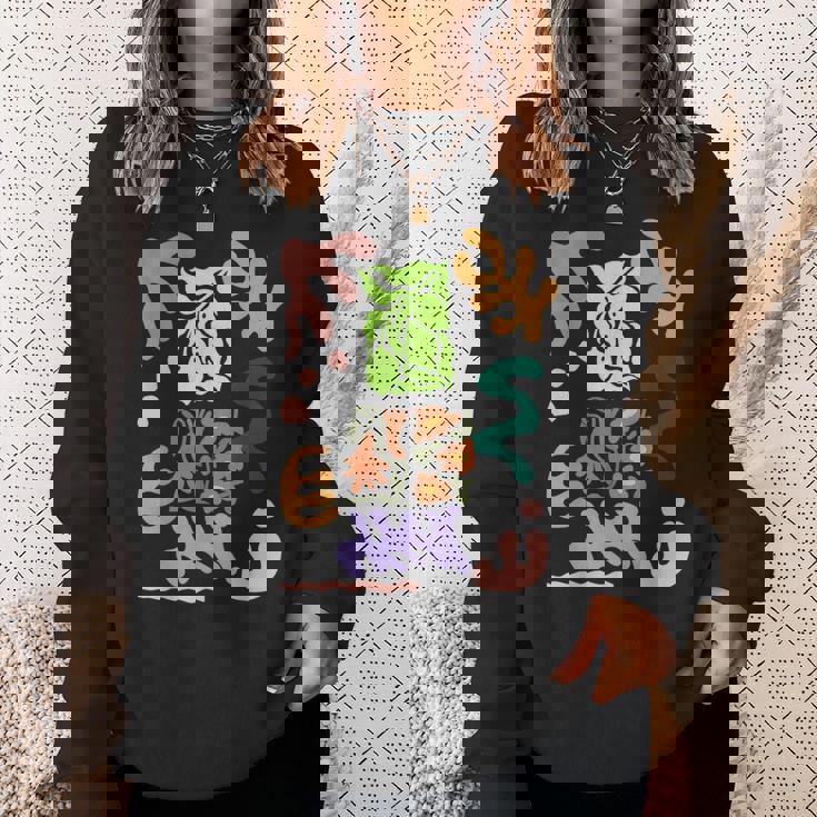 マティス風絵画 ボタニカル 花柄 抽象模様 スウェットシャツ 彼女への贈り物