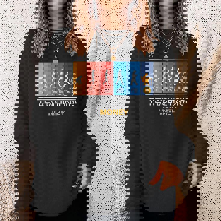 マネーの進化 ビットコイン Btc暗号通貨 スウェットシャツ 彼女への贈り物