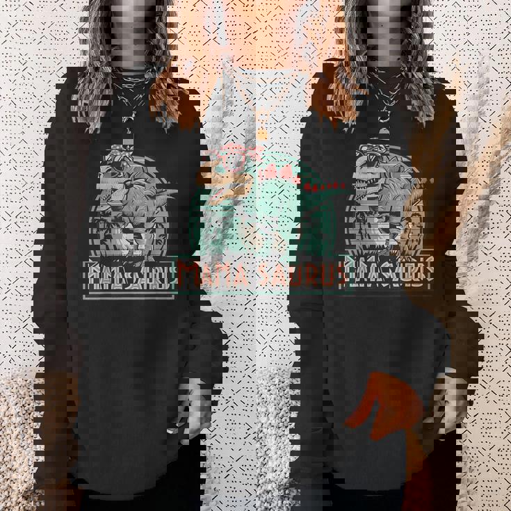 ママサウルス恐竜レトロママのレトロ面白い スウェットシャツ 彼女への贈り物