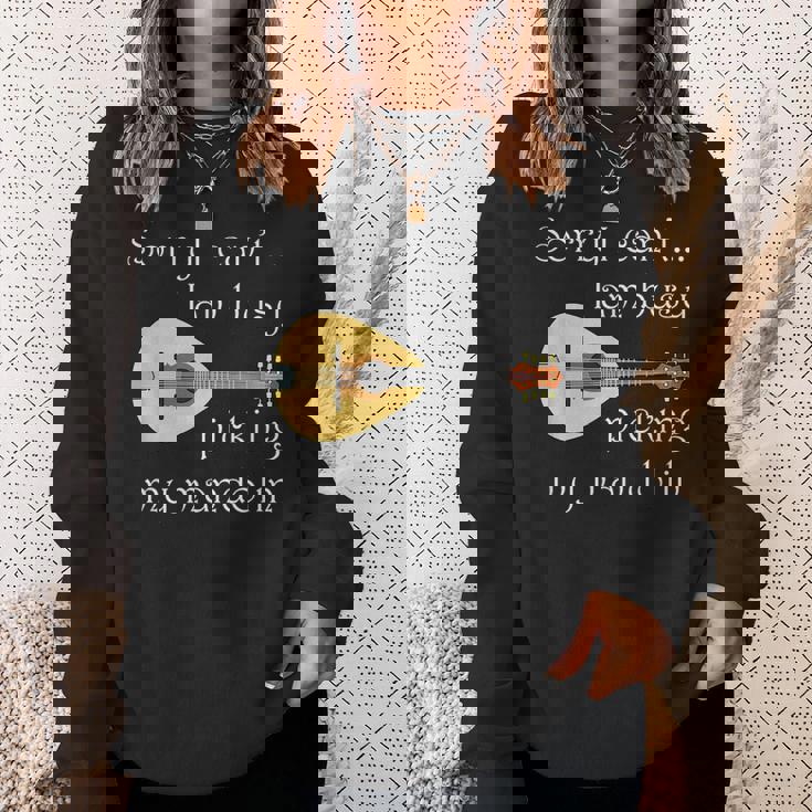 マンドリンピッキング ミュージシャン 音符 フォークミュージック スウェットシャツ 彼女への贈り物