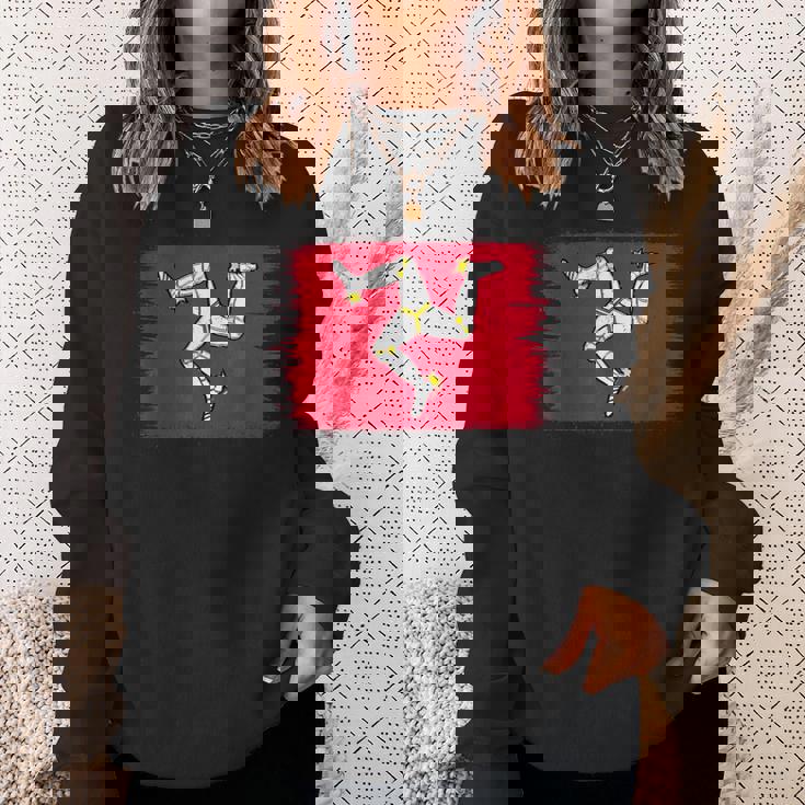 マン島の旗、マンクスの旗、トリスケリオン。ティンウォルドの日に。 スウェットシャツ 彼女への贈り物