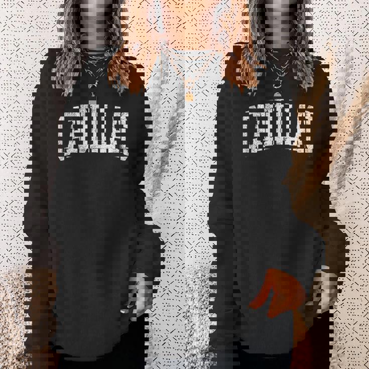 ミシガン州キャデラック ヴィンテージ アスレチック スポーツデザイン スウェットシャツ 彼女への贈り物