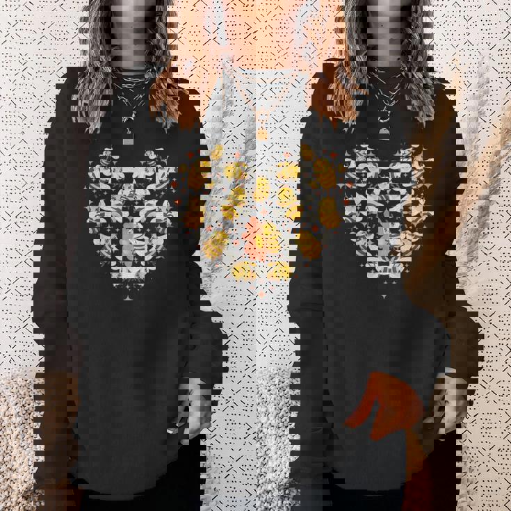 ミツバチのハートの形 ミツバチ スウェットシャツ 彼女への贈り物