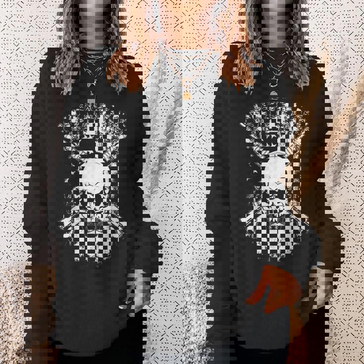 ミリタリー スカル シャツ メンズ スウェットシャツ 彼女への贈り物