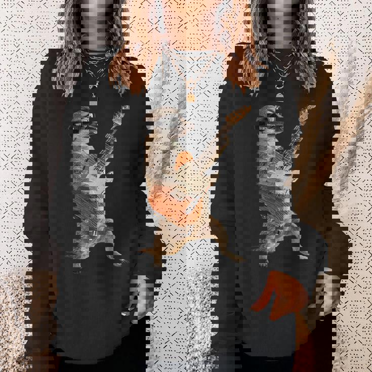 ミーアキャットギター スウェットシャツ 彼女への贈り物