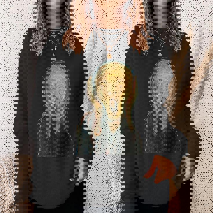 ムンクの叫び《切り抜き》【世界の名画】エドヴァルド・ムンク Munch 美術館アート スウェットシャツ 彼女への贈り物