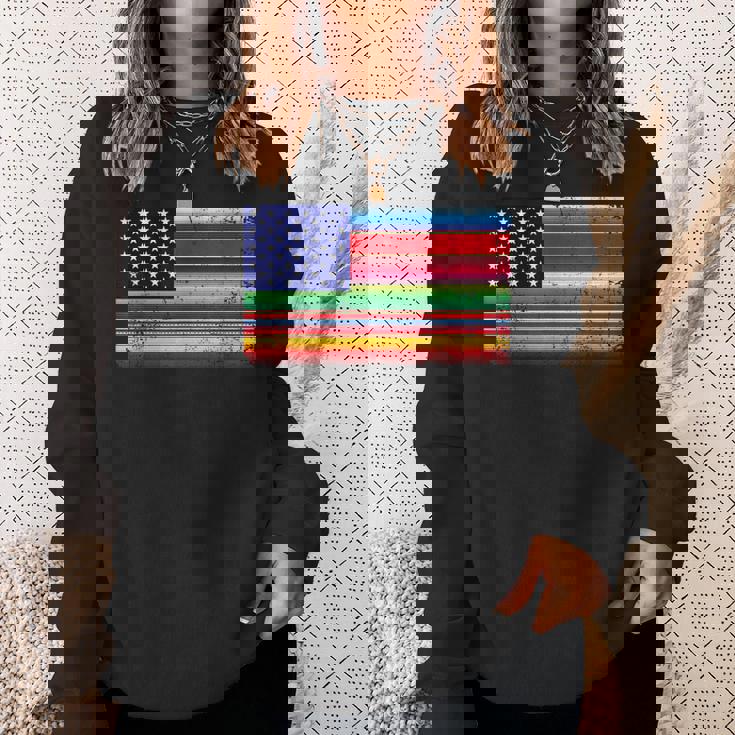 メキシコ アメリカ 国旗 アメリカ セラペ シンコ デ マヨ パーティー スウェットシャツ 彼女への贈り物