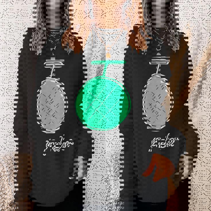 メロン Melon 『フルーツ ポップ』果物 シンプル ゆるい かわいい 落書き イラスト スウェットシャツ 彼女への贈り物