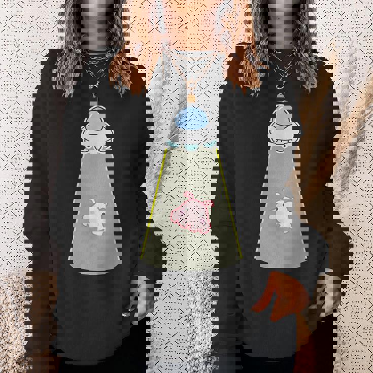 メンダコ《Ufo 遭遇》【どうぶつフレンズ】水族館 ゆるくて かわいい 面白い 動物 キャラクター スウェットシャツ 彼女への贈り物