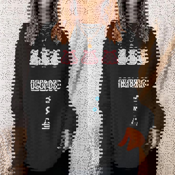 メンダコ《インベーダー》【どうぶつフレンズ】ゲーム パロディ 水族館 ゆるくて かわいい 面白い 動物 キャラクター スウェットシャツ 彼女への贈り物