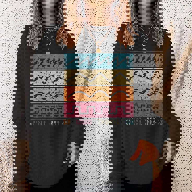 モジュラー シンセサイザー テクノ ビンテージ アナログ 波形 スウェットシャツ 彼女への贈り物