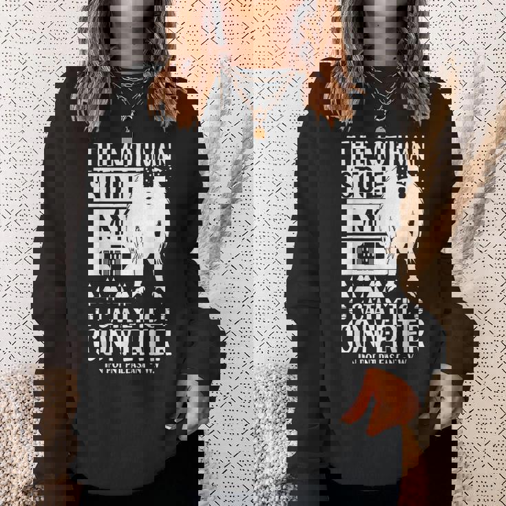 モスマンが私の触媒コンバーターを盗んだ Moth Man Cryptid スウェットシャツ 彼女への贈り物