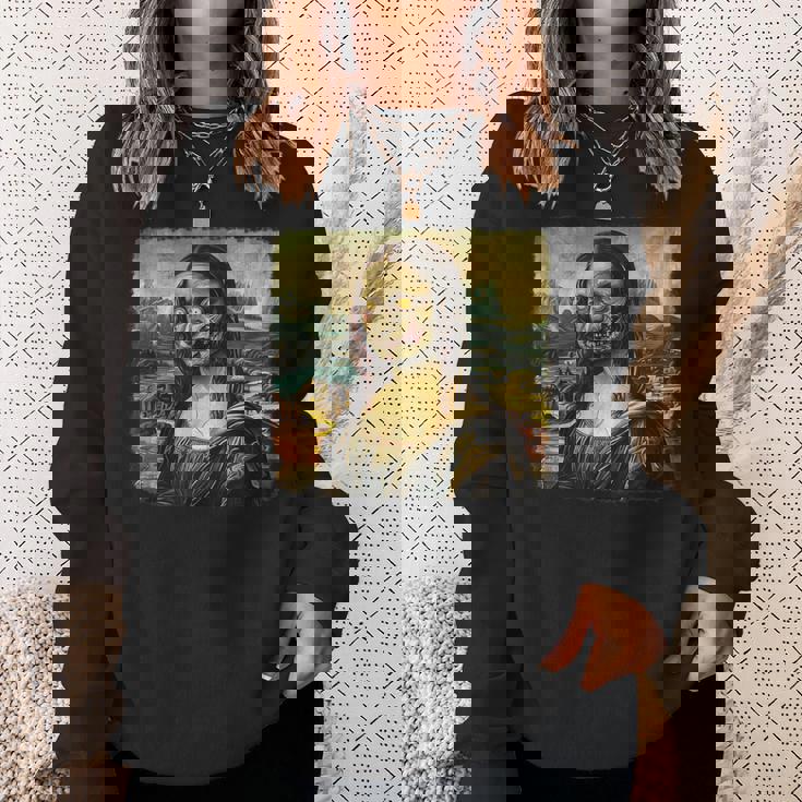 モナリザ ゾンビ ハロウィン 美術教師 モナリザ スウェットシャツ 彼女への贈り物