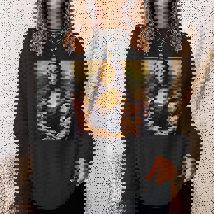 モナリザ 筋肉付き おもしろギフト スウェットシャツ 彼女への贈り物