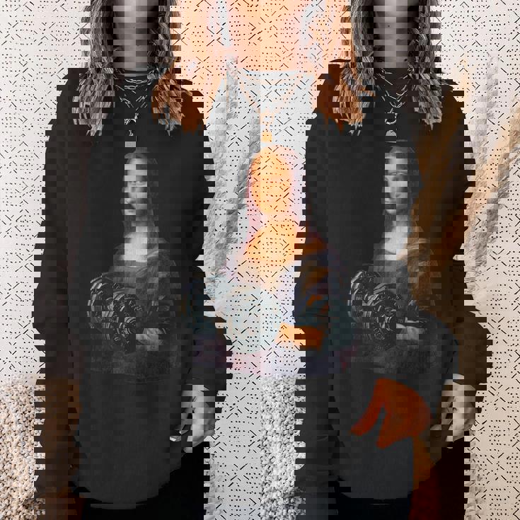 モナリザ 面白いtシャツ ジム 筋トレ ダイエット メンズ おもしろ 面白い 服 おもしろグッズ ネタ スウェットシャツ 彼女への贈り物