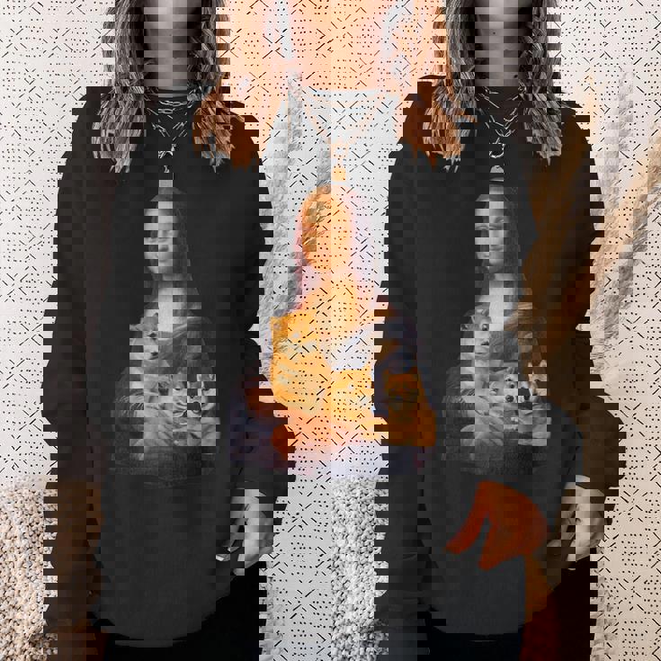 モナリザ 面白いtシャツ 柴犬 イヌ わんこ メンズ 犬好き グッズ かわいい おもしろ 面白い 服 ネタ スウェットシャツ 彼女への贈り物