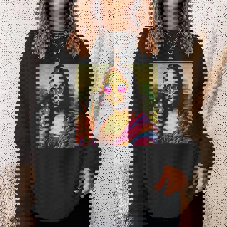 モナリザvサイン スウェットシャツ 彼女への贈り物