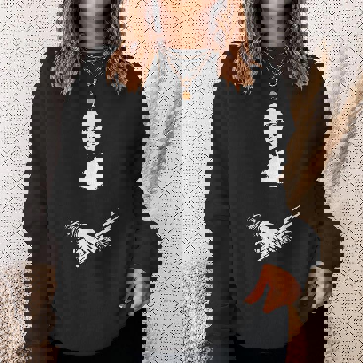 モナリザをドラムスティックで叩くドラマー スウェットシャツ 彼女への贈り物