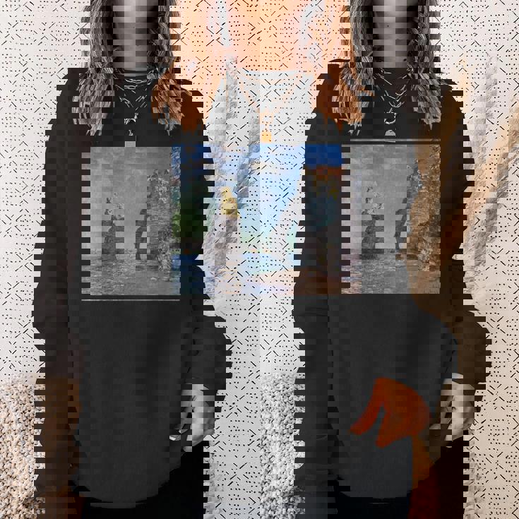 モネのエトルタの断崖 スウェットシャツ 彼女への贈り物