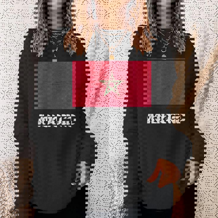 モロッコ国旗tシャツ スウェットシャツ 彼女への贈り物