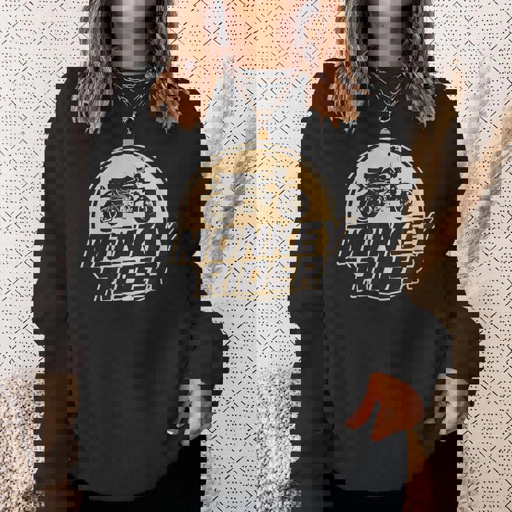 モンキーバイクライダーレトロクラシック原付オートバイtシャツ スウェットシャツ 彼女への贈り物