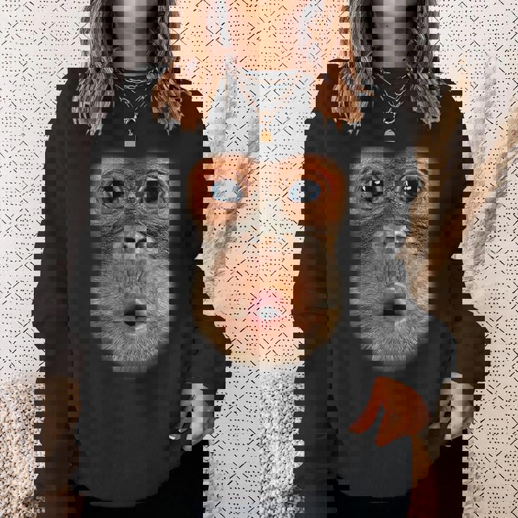 モンキーフェイスブレスファニーメンズレディースハロウィンコスチューム スウェットシャツ 彼女への贈り物