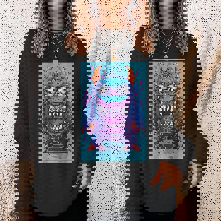 モンスター ハロウィン 怖い 面白い かわいい モンスター モチーフ スウェットシャツ 彼女への贈り物