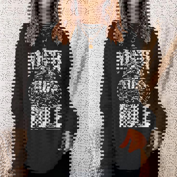 モンスタートラックルールジャムモンスタートラックボーイズ スウェットシャツ 彼女への贈り物