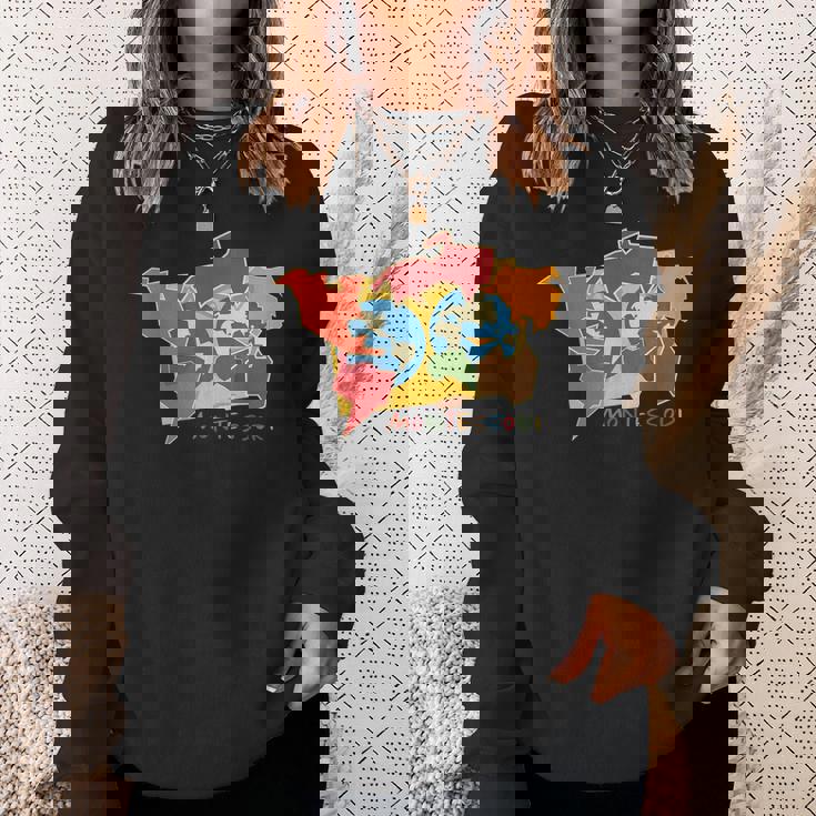 モンテッソーリ大陸の地図 スウェットシャツ 彼女への贈り物