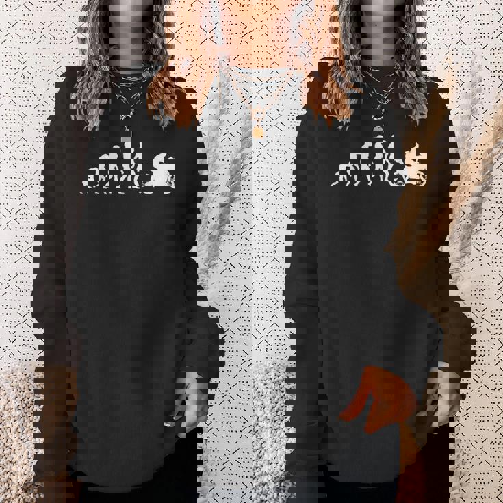 モーターサイクリスト バイカーの進化バイク スウェットシャツ 彼女への贈り物