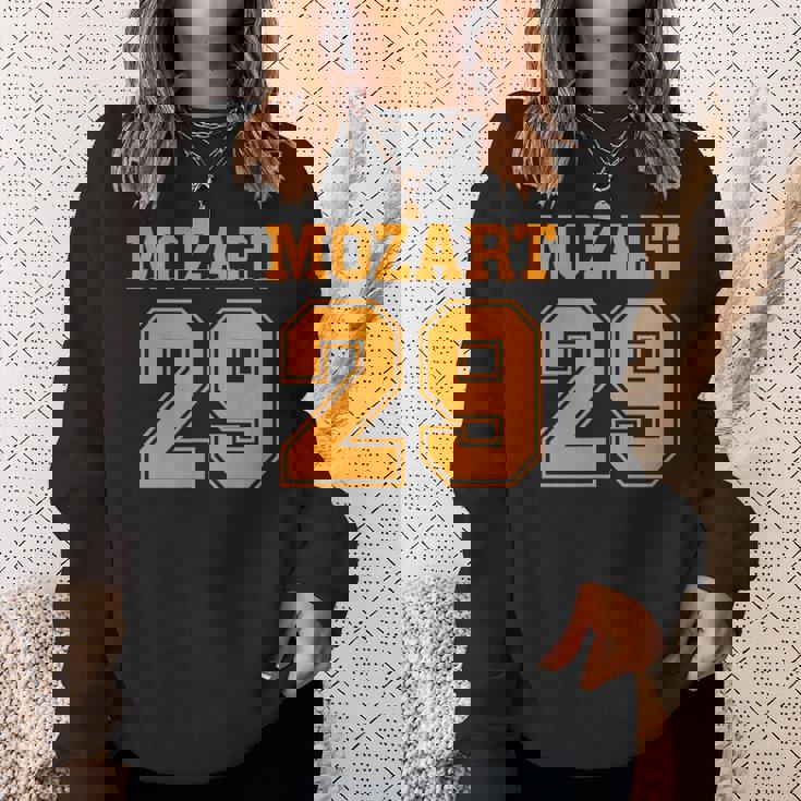 モーツァルト29交響曲面白いスポーツ Mozart 29 スウェットシャツ 彼女への贈り物