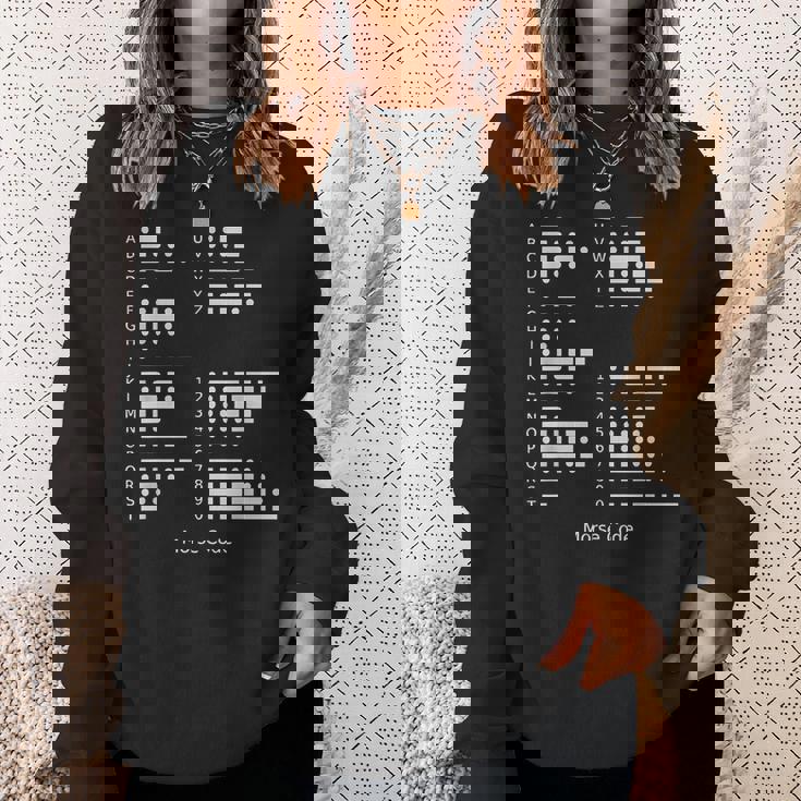 モールス符号tシャツ 国際モールス符号アルファベットシャツ スウェットシャツ 彼女への贈り物