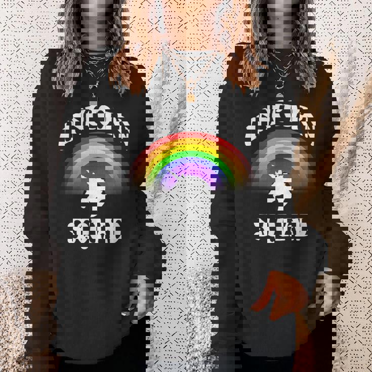 ユニコーン分隊チームユニコーンアパレルかわいいユニコーン恋人ギフト スウェットシャツ 彼女への贈り物