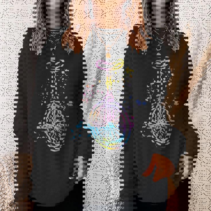 ユニサイクリスト 一輪車 ユニサイクリスト ユニサイクリスト カラースプラッシュ 一輪車 スウェットシャツ 彼女への贈り物