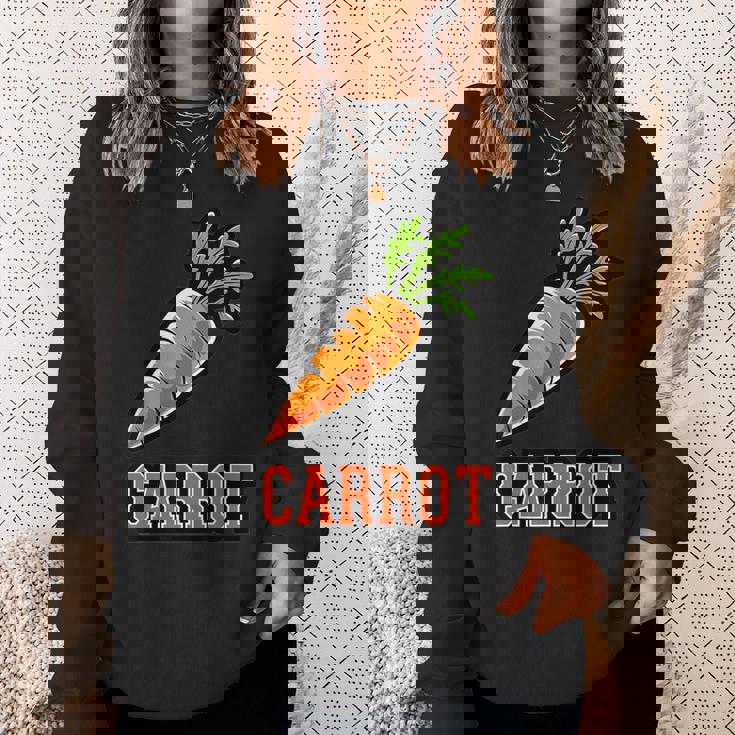 ユニークで楽しいニンジンデザインのグラフィック。 スウェットシャツ 彼女への贈り物