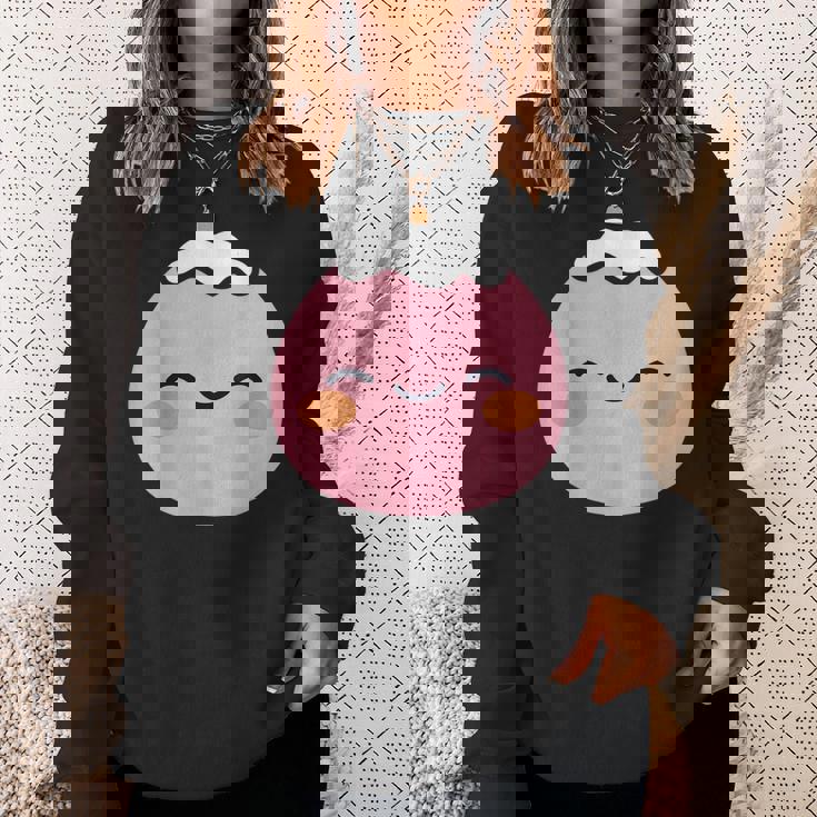 ユーモア餅 シンプルでミニマルな和スイーツ餅 Mochi スウェットシャツ 彼女への贈り物