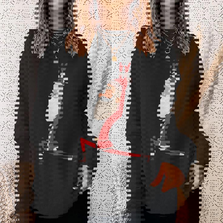 ヨガ サンタ クリスマス ワークアウト スウェットシャツ 彼女への贈り物