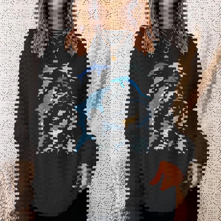 ヨシキリザメ アオザメ シュモクザメ ジンベエザメ スウェットシャツ 彼女への贈り物