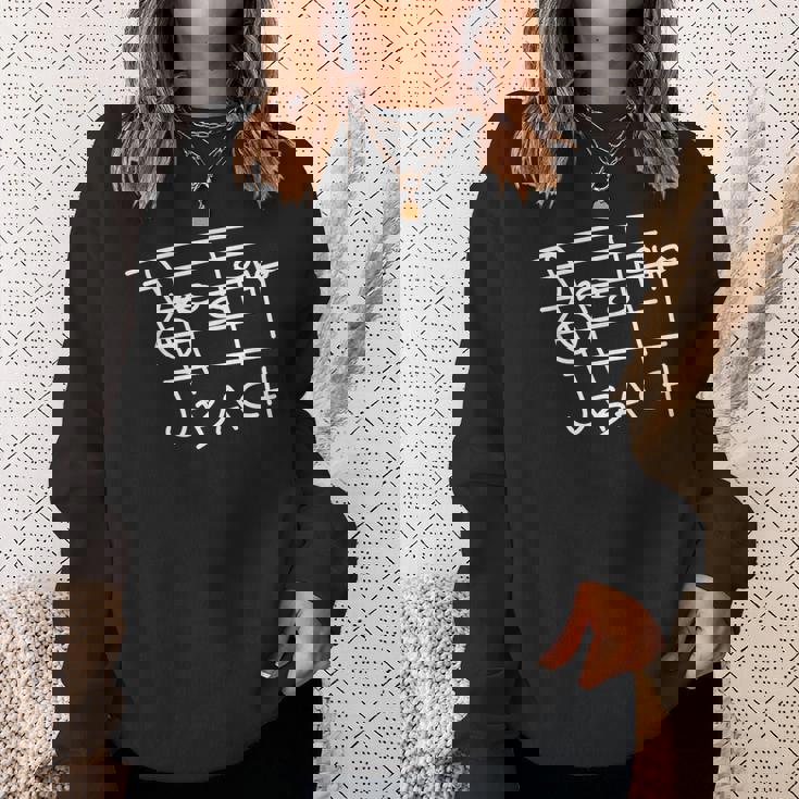 ヨハン・セバスティアン・バッハ「B-A-C-H」ミュージシャンへの音楽ギフト スウェットシャツ 彼女への贈り物