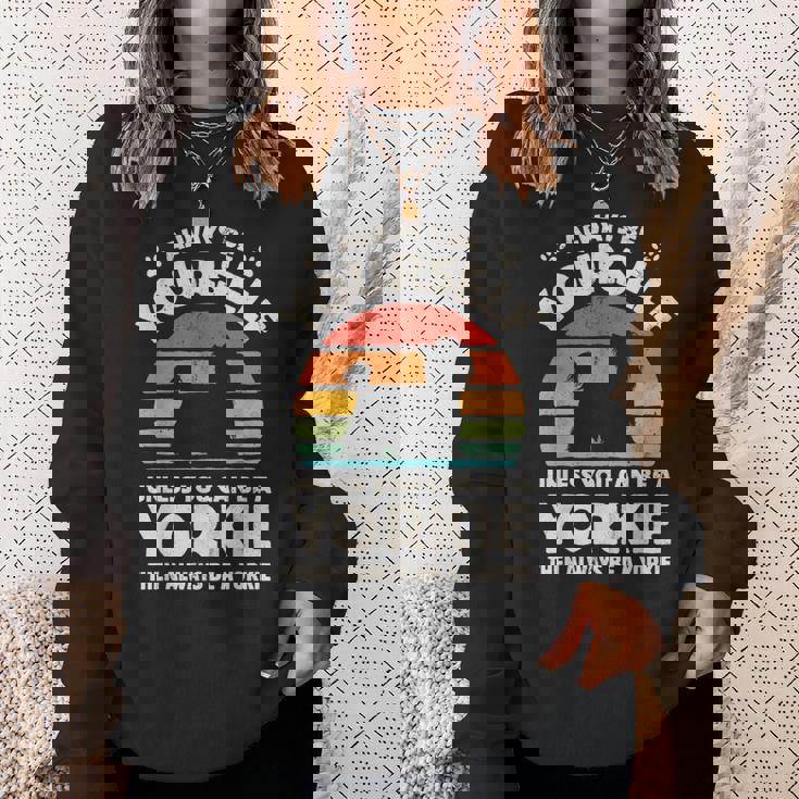 ヨークシャーテリア Always Be Yourself レトロ 70年代犬 スウェットシャツ 彼女への贈り物