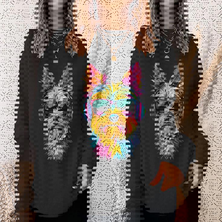 ヨークシャーテリア サングラス 愛犬家 スウィートヨーキー スウェットシャツ 彼女への贈り物