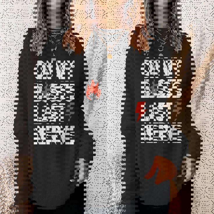 ライトニングボルトでボスの最後の神経質について スウェットシャツ 彼女への贈り物