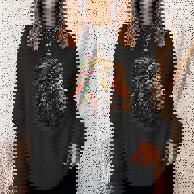 ラスタファリアン・ルーツ ギター ヒッピー ラスタ レゲエ ライオン ラスタファリ スウェットシャツ 彼女への贈り物