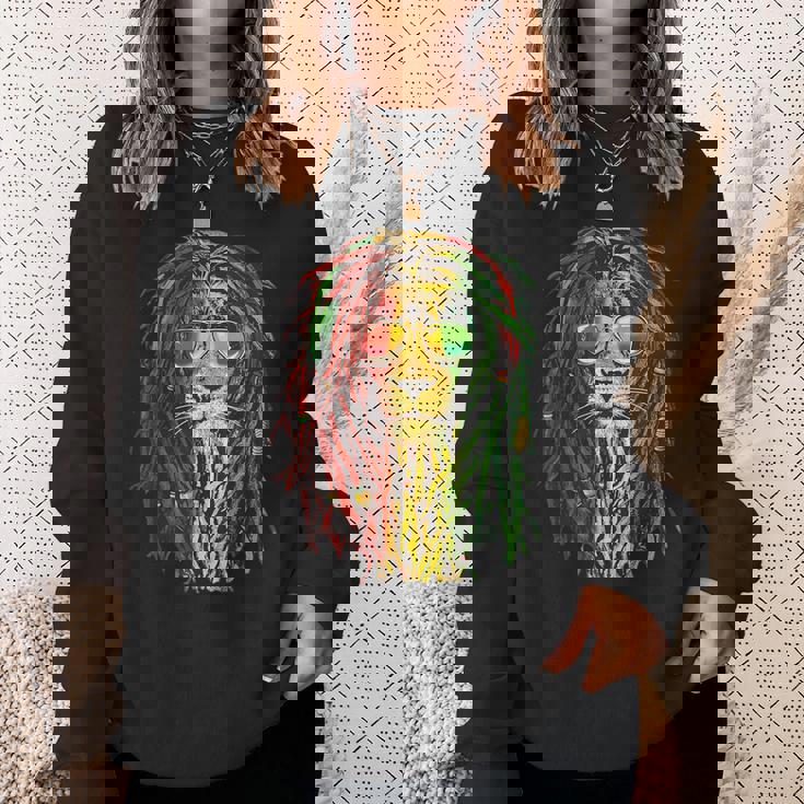 ラスタライオン クール ドレッドロック ラスタファリ ラスタ愛好家用 スウェットシャツ 彼女への贈り物